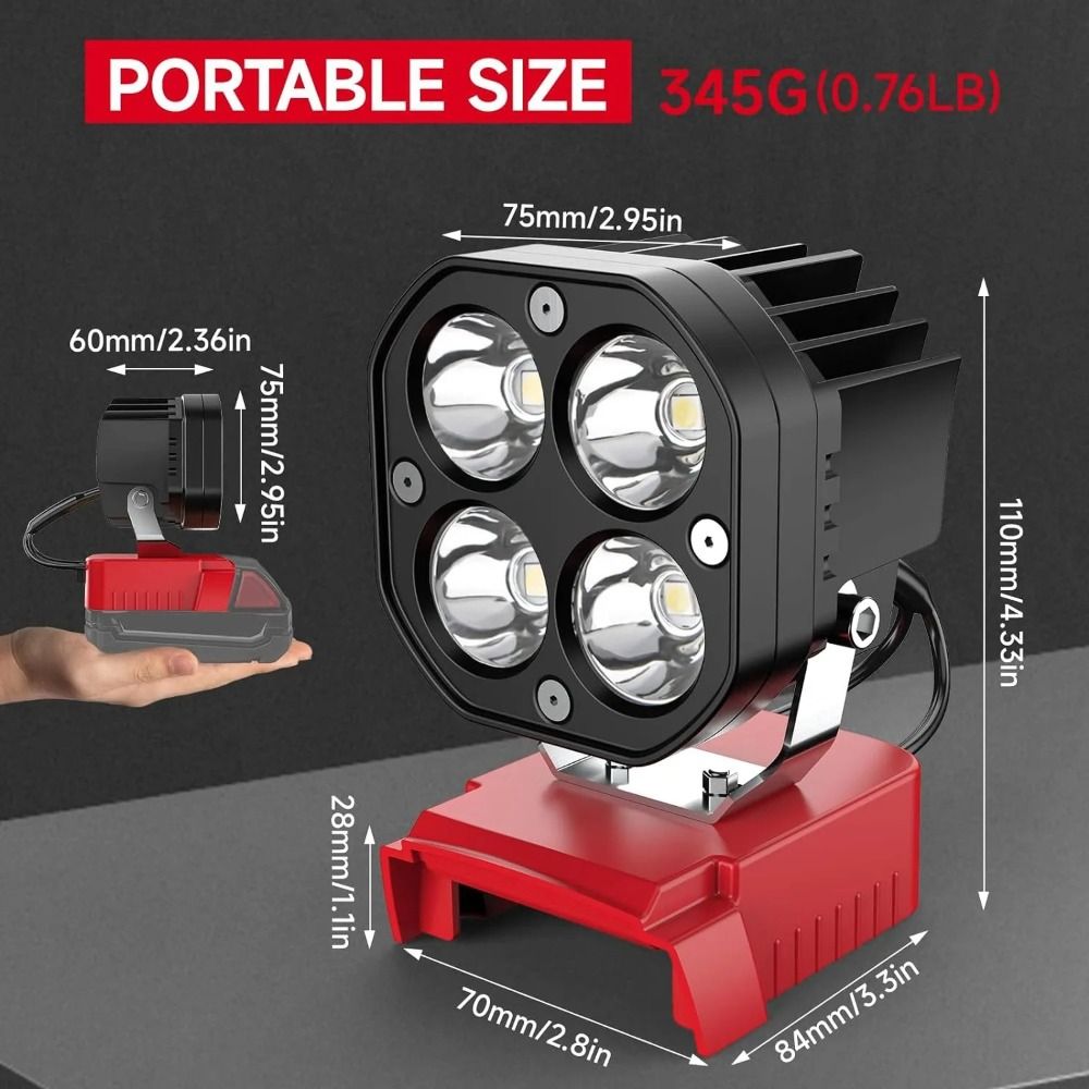 Garage Lighting Decor - 6500K, 6000LM Job Site Lighting for