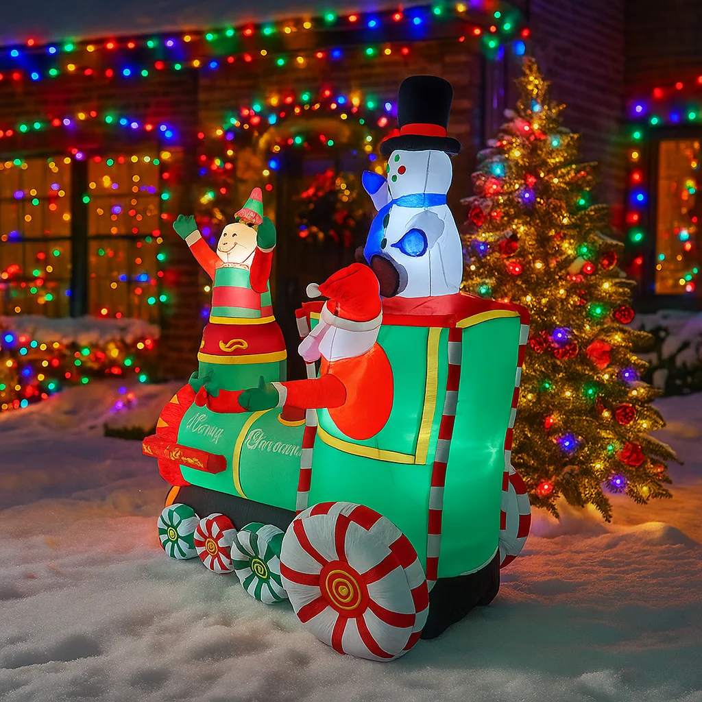 1.8M/5.9FT Inflatable Santa Cl - Santa'S Elves Holiday Lighting & Decor Llc 评论和价格