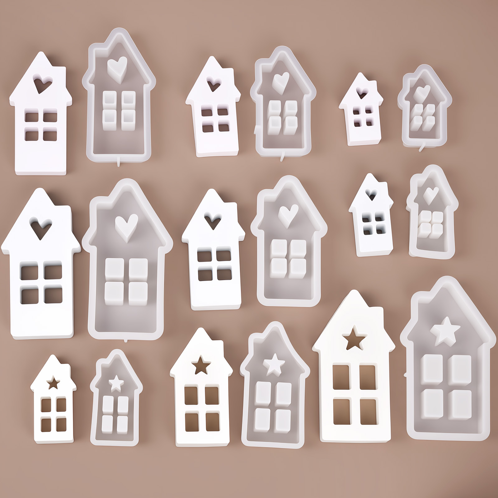 Star Heart House Silicone Mold - Lighting Decor For House 评论和价格
