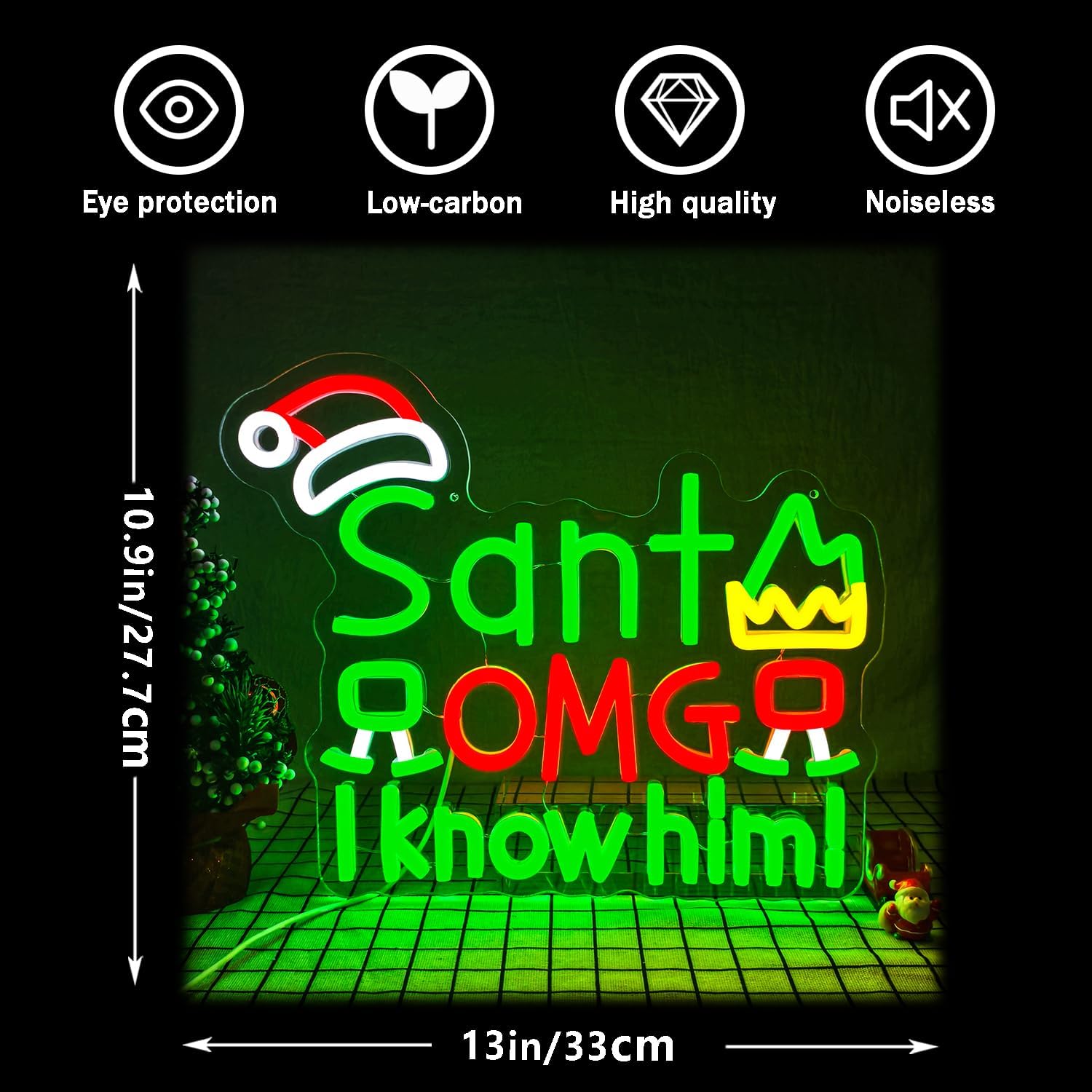 USB Santa OMG I Know Him Neon  - Santa'S Elves Holiday Lighting & Decor Llc 评论和价格
