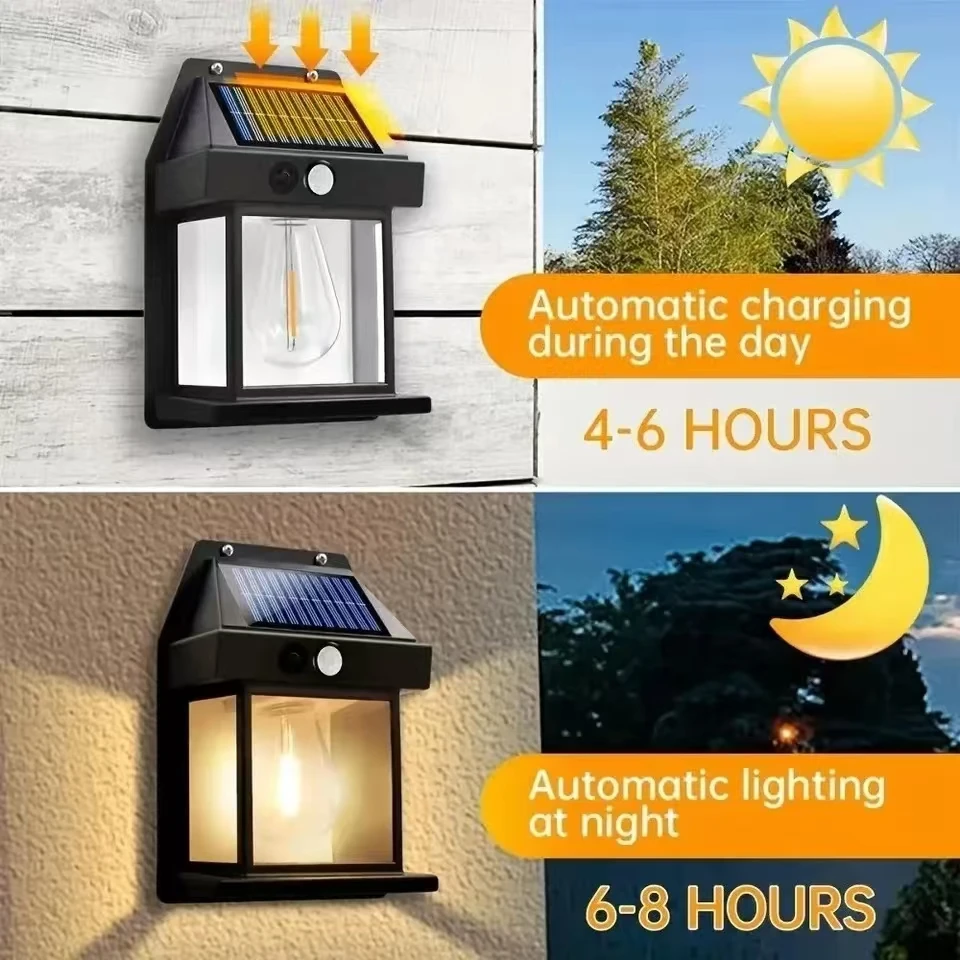 Outdoor Solar Tungsten Wall Li - Garage Lighting Decor 评论和价格