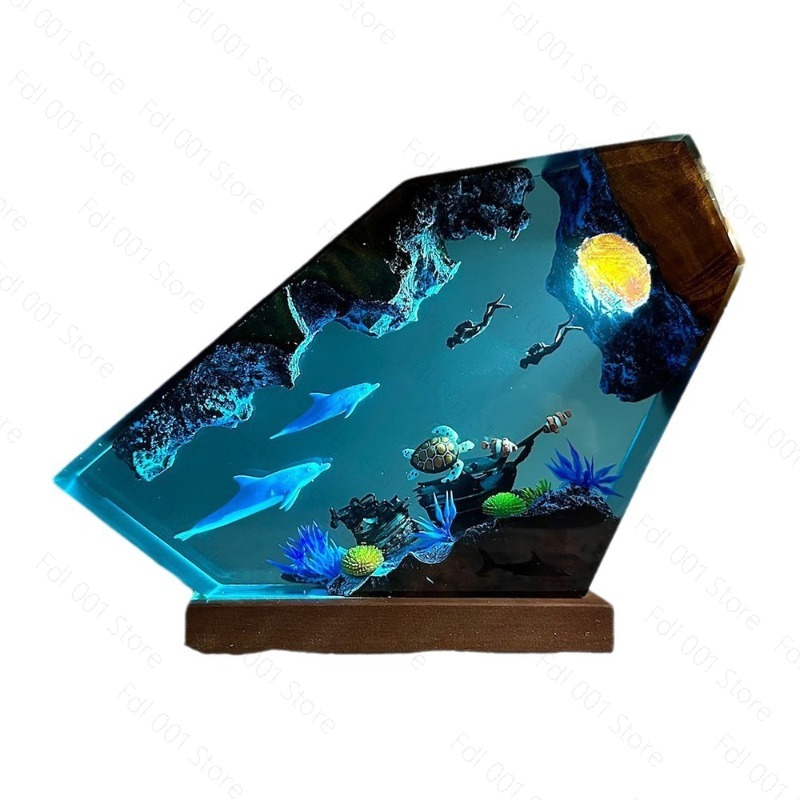 Dolphin and Turtle Resin Night - Unique Lighting Decor 评论和价格