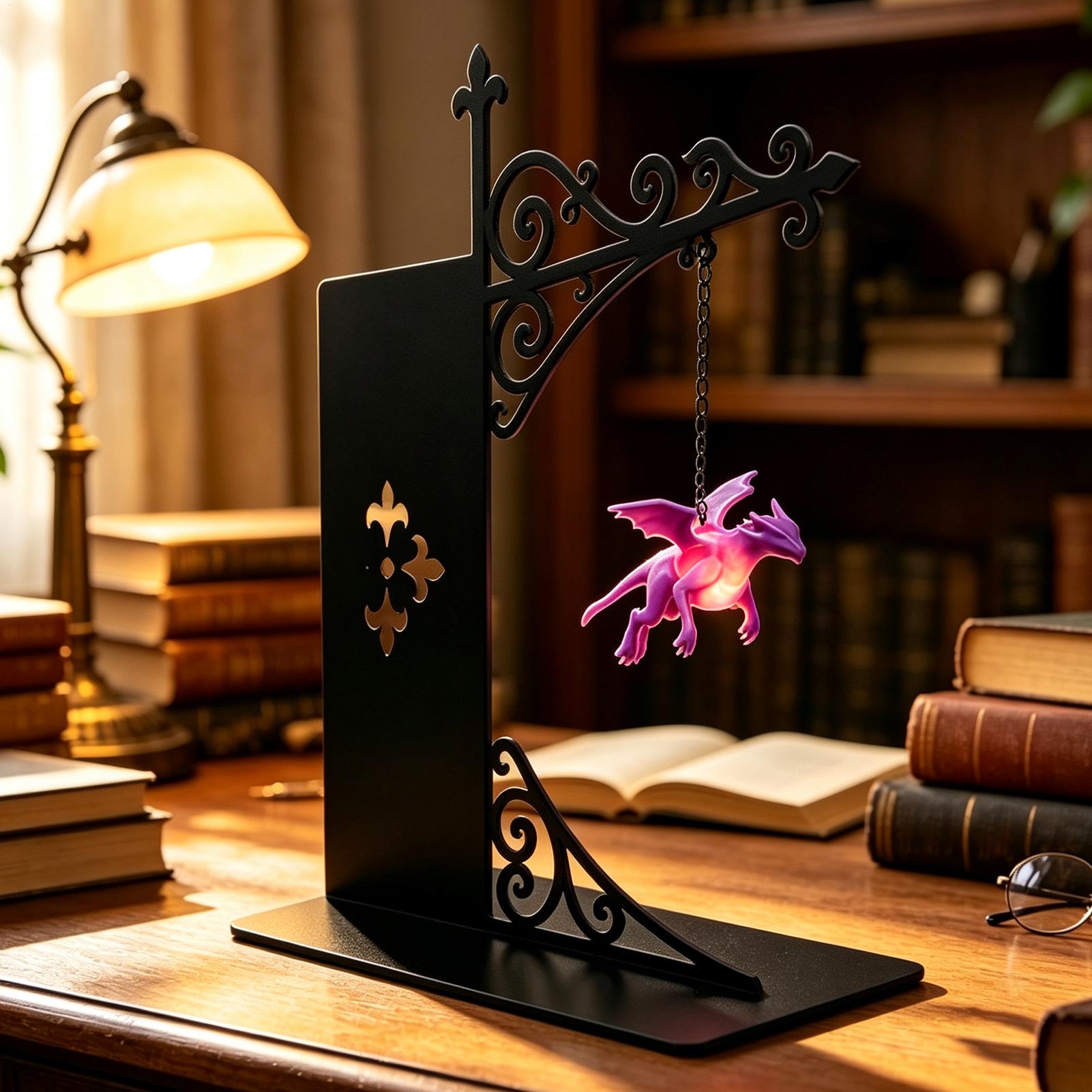 Unique Floating Dragon Bookshe - Unique Lighting Decor 评论和价格